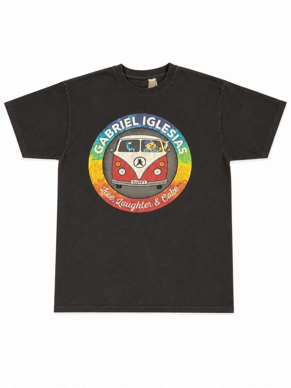 Gabriel Iglesias Fluffy Love Laughter & Cake Graphic Tee Size L